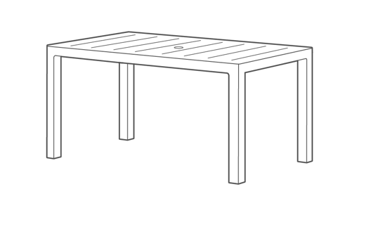 Julie 6 Seater Dining Table - Grey
